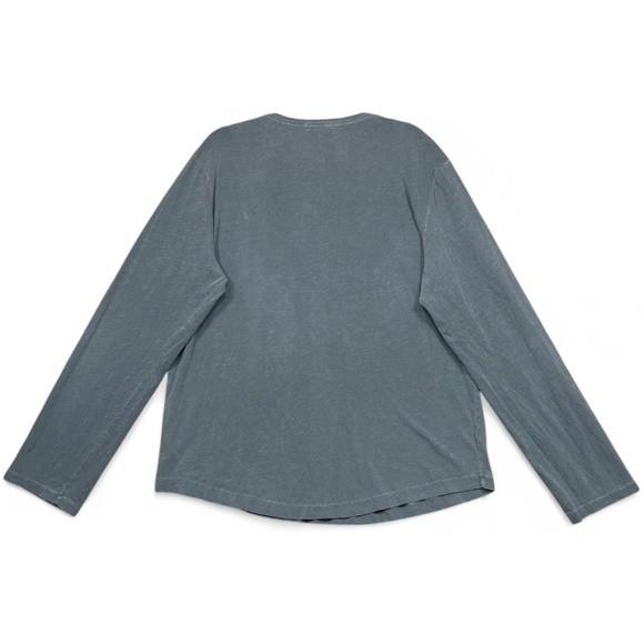 Buck Mason Slub Curved Hem Long Sleeve Tee Blue Gray XL - Picture 4 of 15